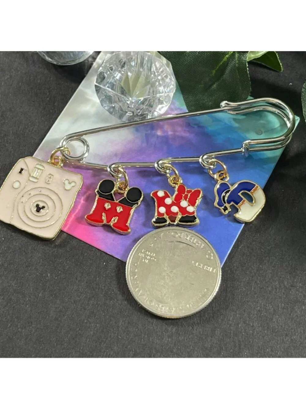 Mickey Minnie Mouse Lapel Pin Donald Duck Safety Pin Brooch Jewelry Accessories